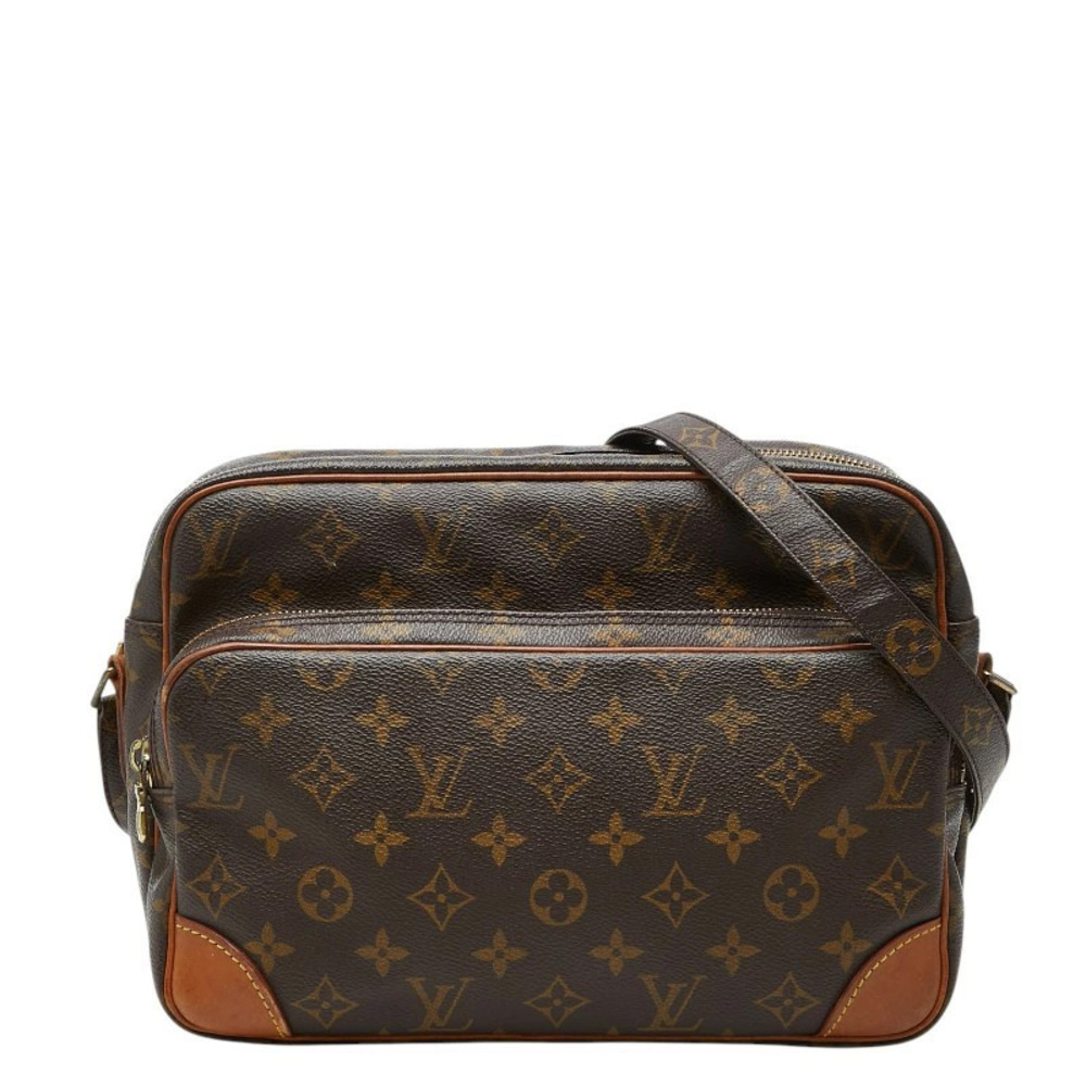 Louis Vuitton Monogram Nile Shoulder Bag Brown Leather